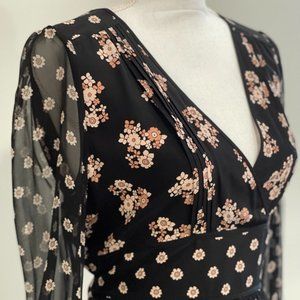 Kate Spade Floral Midi Organza Dress